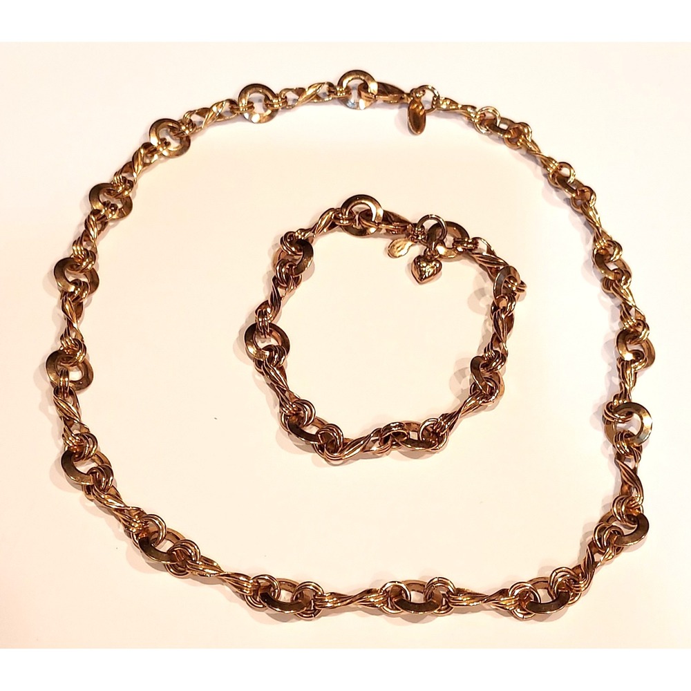 Necklace and Bracelet - Matching Gold Tone From KIRKS FOLLY Moon Child Set